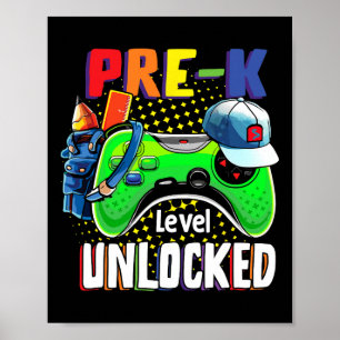 Förskole nivå upplåst Byck Till Skolan Video Game Poster