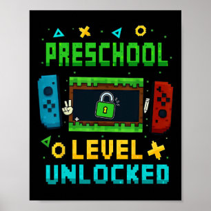 Förskole nivå Upplåst Ck Till Skolan Pixel Art Ga Poster