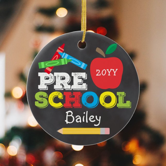 Förskole Souvenir Kritskrifts Tavla Färgglada Barn Julgransprydnad Keramik (Skapare uppladdad)