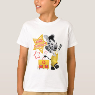 Förskole- upphetsad lite sebra för ZOU hejer T Shirt