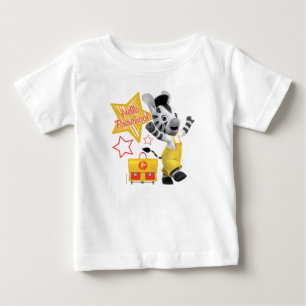 Förskole- upphetsad lite sebra för ZOU hejer T Shirt