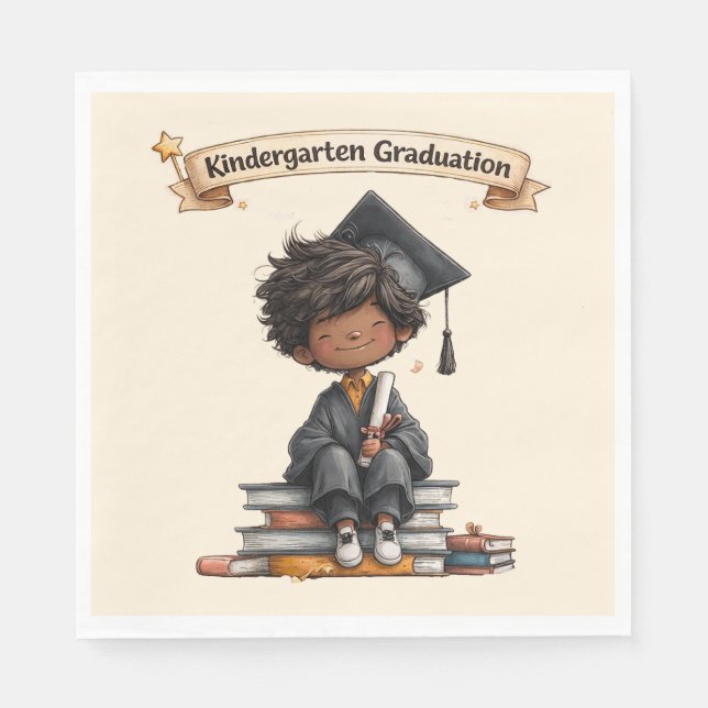 Förskoleavslutning Illustration Pappersservett (Framsidan)