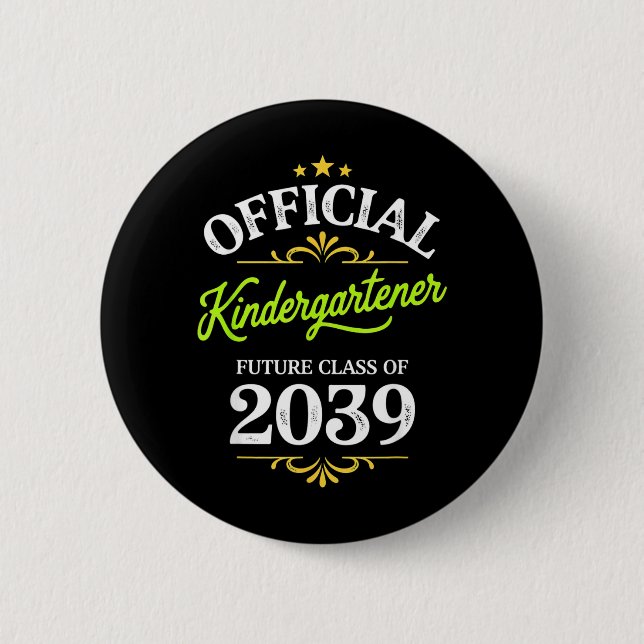 Förskolebarn Framtida Cl 2039 Börjar Skola Knapp (Framsida)
