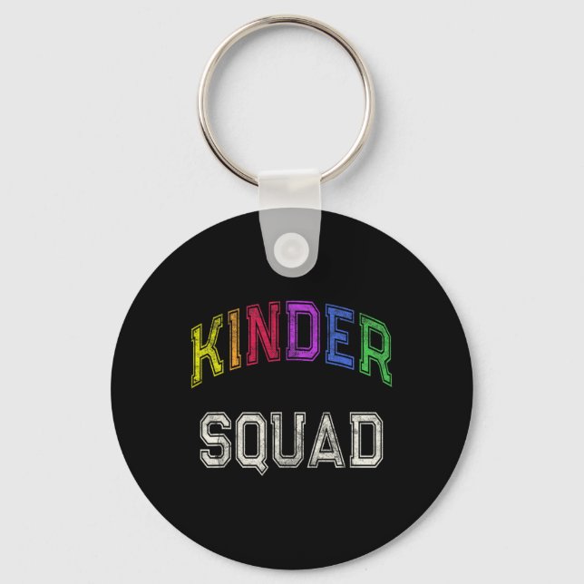 Förskoleelev Kinder Squad Läsande lärare  Nyckelring (Framsida)