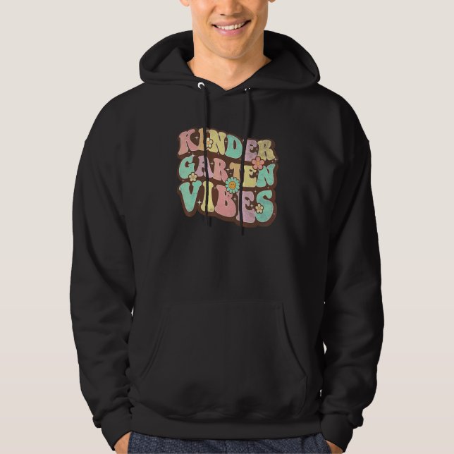 Förskolekänsla Lärare Barn Retro Lärare Hoodie (Framsida)