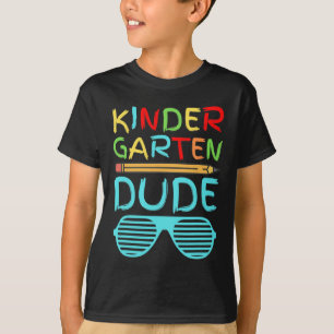 Förskolekillen Rolig Penna Första Skoldagen Blå T Shirt