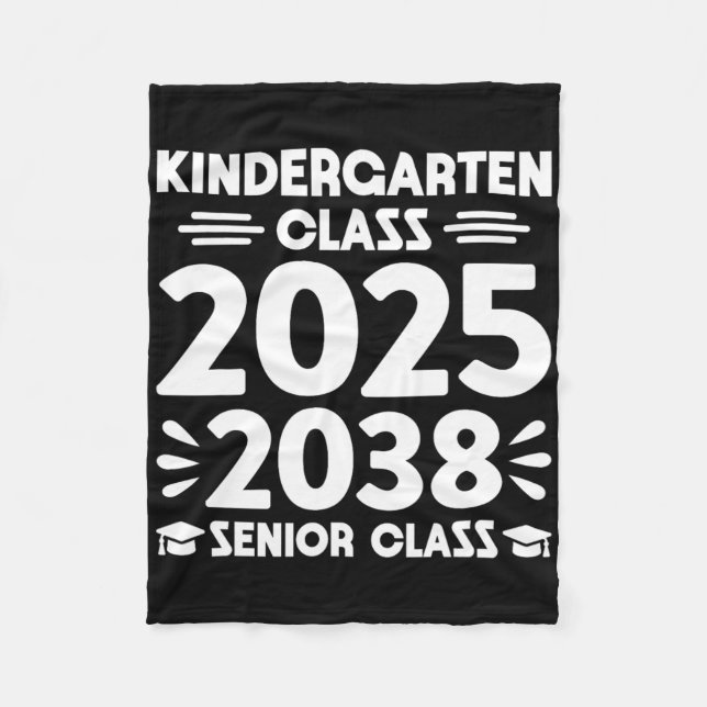 Förskoleklass 2025 Framtida Seniorklass 2038  Fleecefilt (Framsidan)