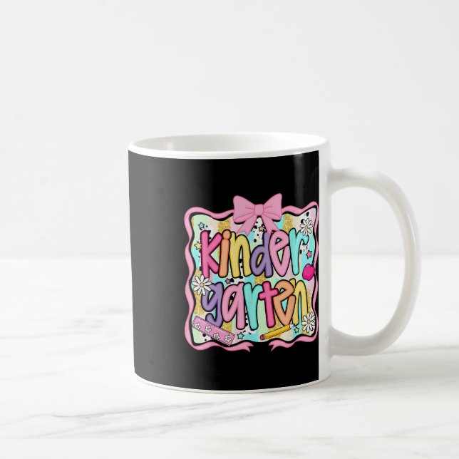 Förskoleklass åter till skolan Coquette rosa båge  Kaffemugg (Höger)