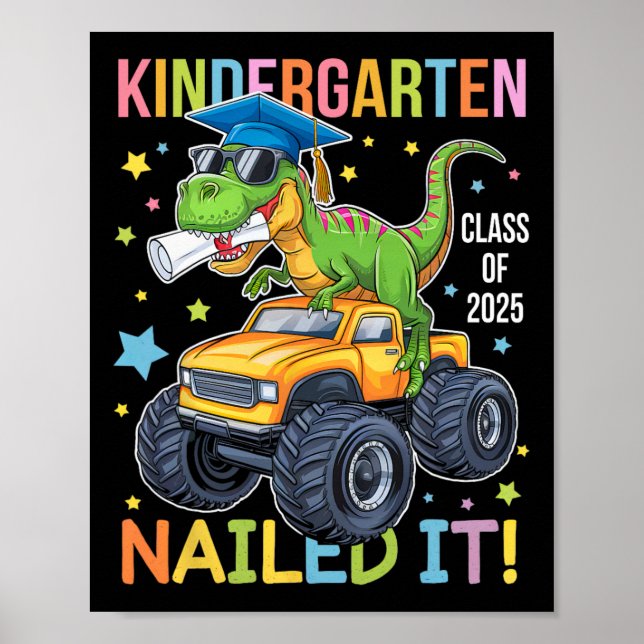 Förskoleklass Examen Cl Av 2025 Examen Dinosaurie Poster (Framsidan)