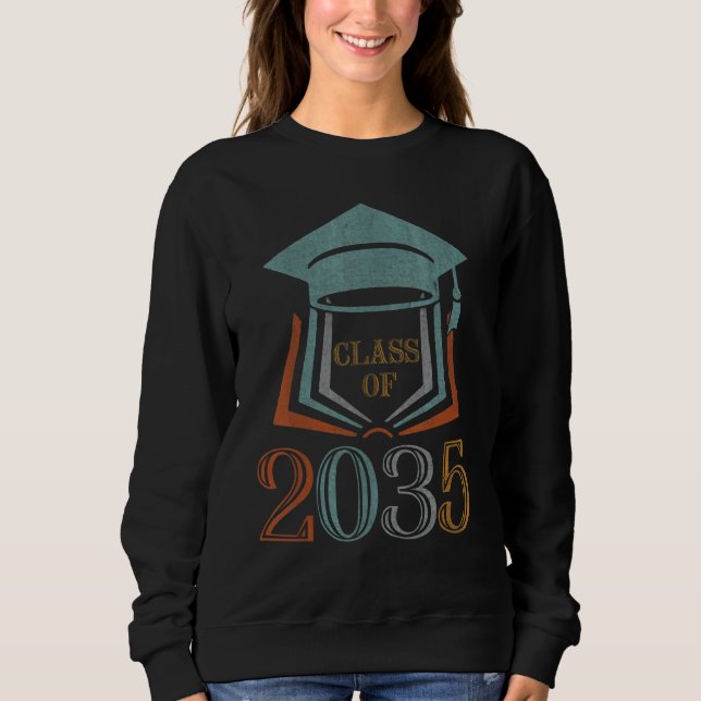 Förskoleklass första dagen klass 2035 examen te t shirt (Framsida)