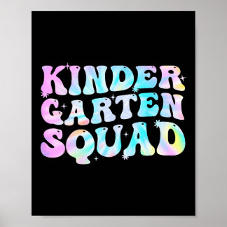 Förskoleklass Lärare Barn Tie Dye Ck Till Skolan Poster