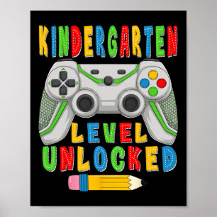 Förskoleklass Nivå Upplåst Ck Till Skolan Gamer Po Poster