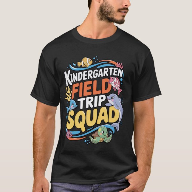 Förskoleklassens utflyktstrupp djur t shirt (Framsida)