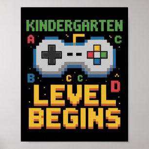 Förskoleklassnivå börjar videospelare Ck till skol Poster