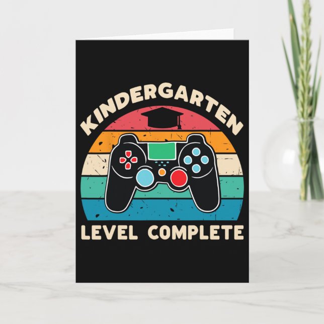 Förskoleklassnivå Fullständig Gamer Pojke Kinder E Kort (Framsida)