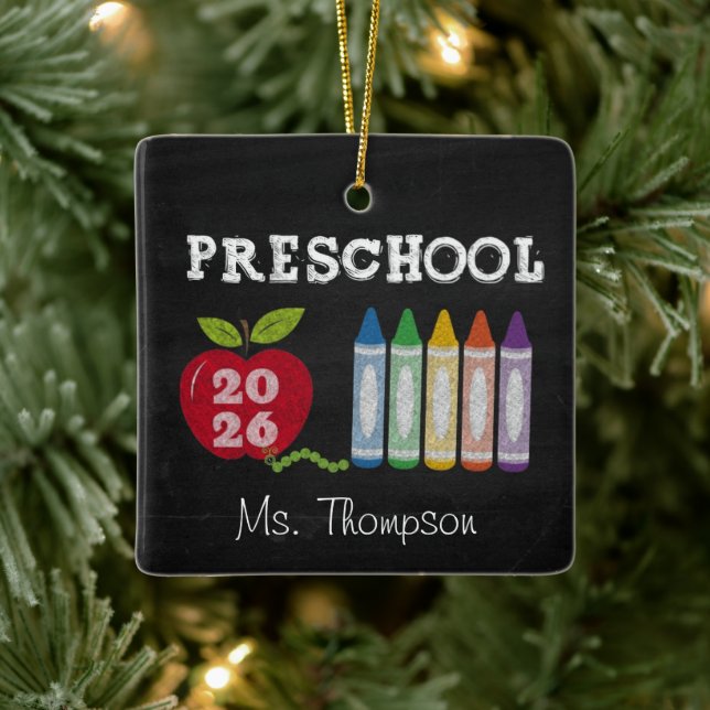 Förskolelärare 2026 Present Namn Ornament (Träd)