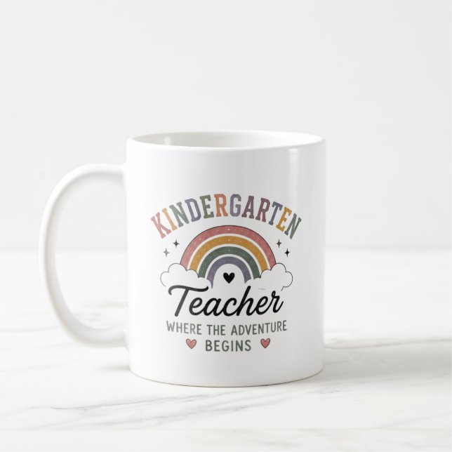 Förskolelärare Där Äventyret Börjar Present Kaffemugg (Vänster)