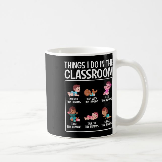 Förskolelärare för spädbarn gör jag i kaffemugg (Höger)