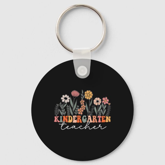 Förskolelärare Vildblomma tillbaka till skolan  Nyckelring (Framsida)