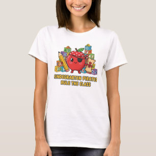 Förskolepirater Rolig Lärare Skola Tillbaka till T Shirt