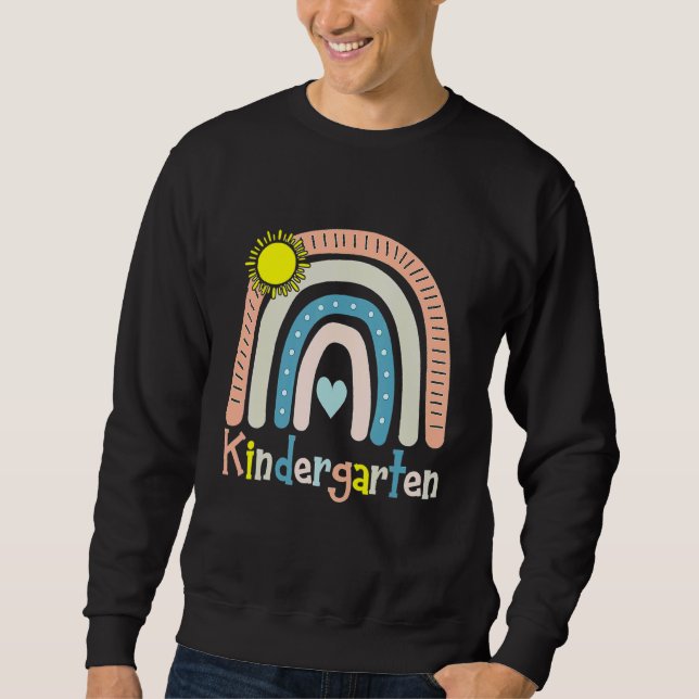 Förskoleteam regnbågsteam Hej Kinderrocks-squad  Lång Ärmad Tröja (Framsida)