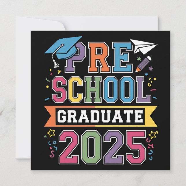 Förskoleutexaminerad 2025 Examen Förskola Inbjudningar (Framsida)