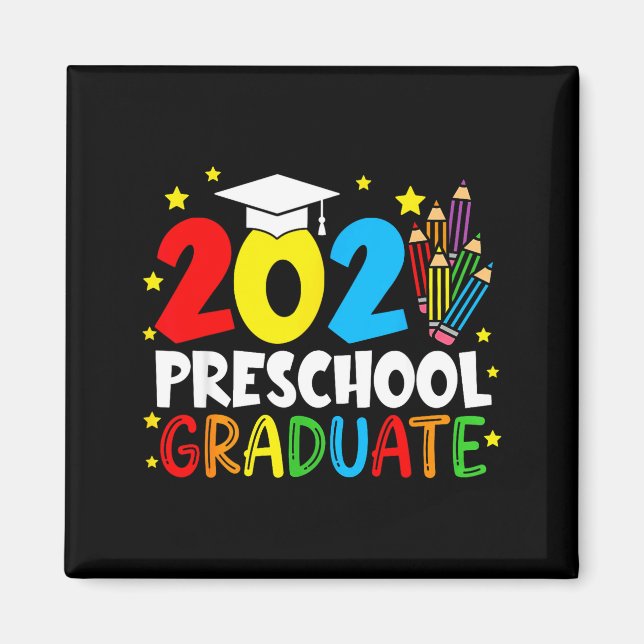 Förskoleutexaminerad 2026 pre-k-examen rolig skola magnet (Framsidan)