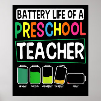 Förskollärare Batteritid Förskola Poster
