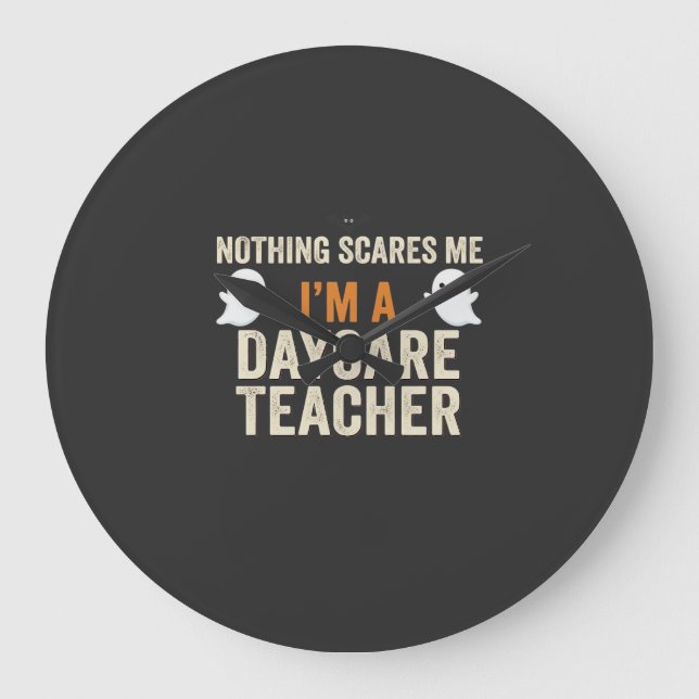 Förskollärare Halloween Spökdesign_1 Stor Klocka (Framsida)