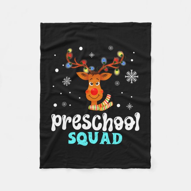 Förskollärare jul förskola squad fleecefilt (Framsidan)