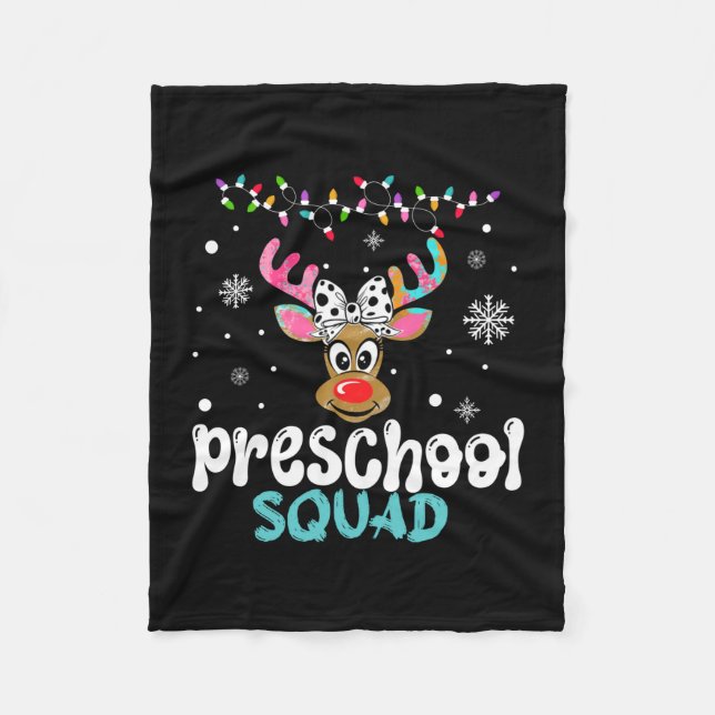 Förskollärare jul förskola squad fleecefilt (Framsidan)