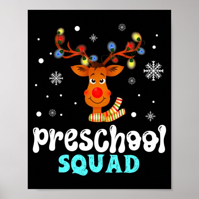 Förskollärare jul förskola squad poster (Framsidan)