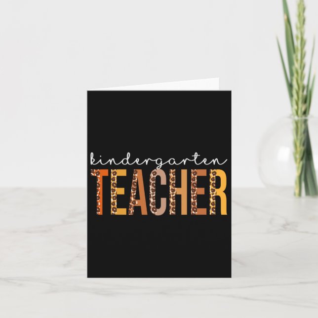 Förskollärare Leopard Höst Tack Kort (Framsida)