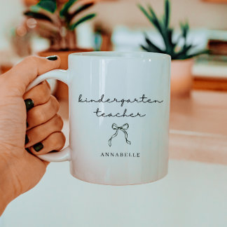 Förskollärare Minimalistisk Svart Båge Skrift Kaffemugg
