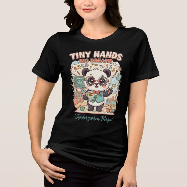 Förskollärartröja | Små händer stora drömmar T Shirt (Framsida)