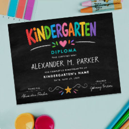 Förskolor Förskolekul Färgglatt Examensbevis Poster