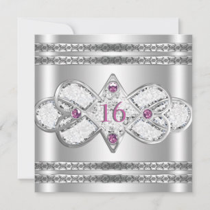 Förskönad elegant silverinbjudan inbjudningar