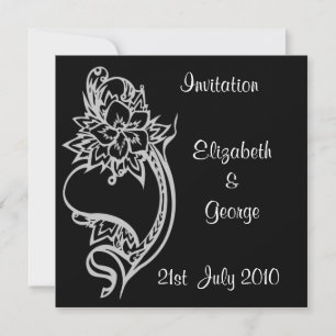 Förskönad hjärtainbjudan inbjudningar