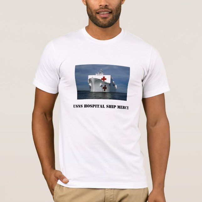 Förskoning för USNS-sjukhusfrakt T Shirt (Framsida)