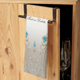Förskönning av Guld Blue Stones Kitchen Towers Kökshandduk