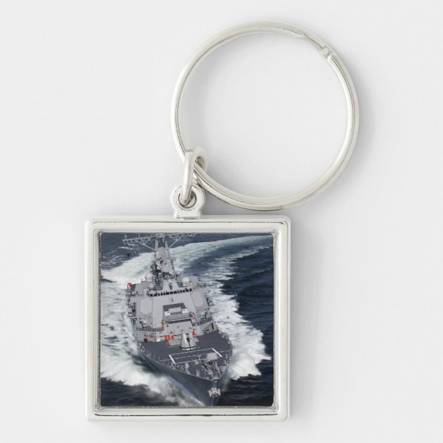 Förskottsenheten Jason Dunham Fyrkantig Silverfärgad Nyckelring (Framsidan)