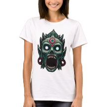 Förskräckande antika mask med talande uttryck -