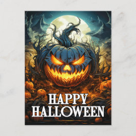 Förskräcklig knapp efter Mörk | HAPPY HALLOWEEN Vykort