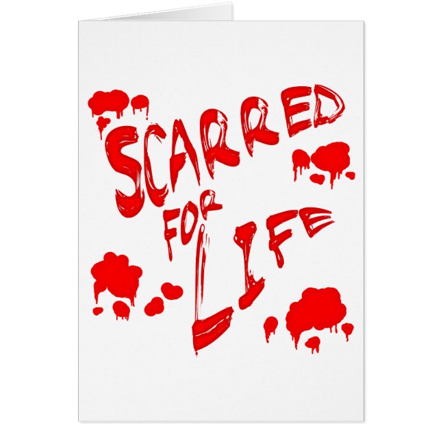 Förskräckt för liv hälsningskort (Framsidan)
