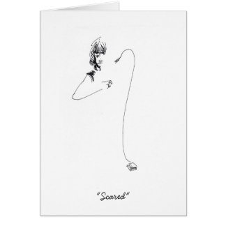 Förskräckt Hälsningskort
