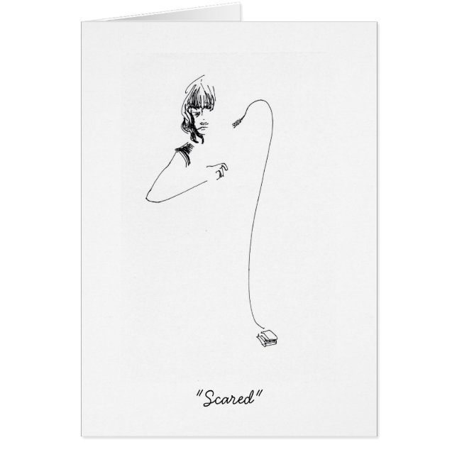 Förskräckt Hälsningskort (Framsidan)