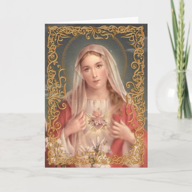 Förskräckt hjärta av det Mary kortet Kort (Framsida)