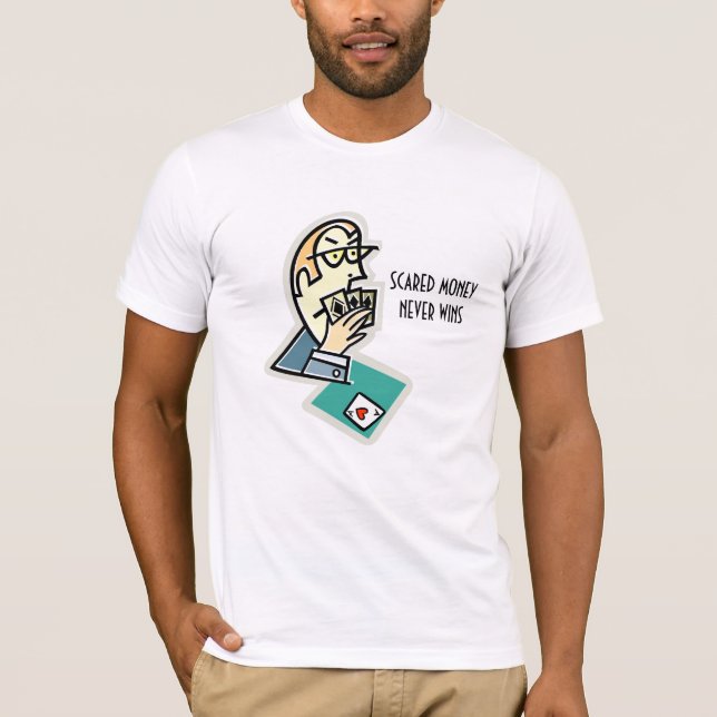 Förskräckt pengar t-shirt (Framsida)