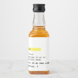 Förskrivning av kronisk fenolform spritflaskor etikett