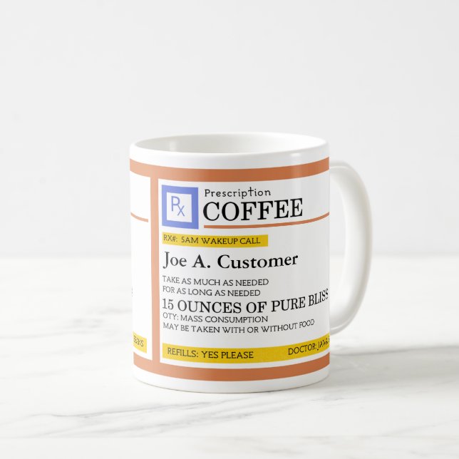 Förskrivning Koffee Jumbo Mugg med eget namn (Framsida höger)